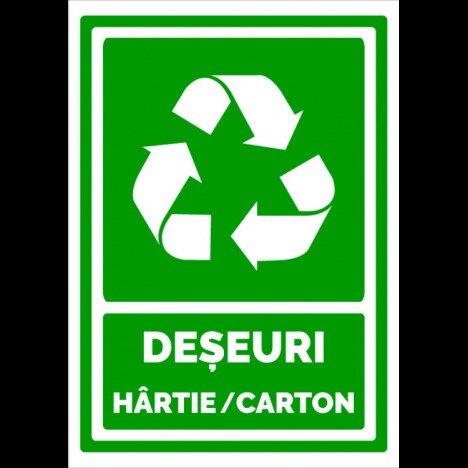 Semn pentru deseuri hartie si carton